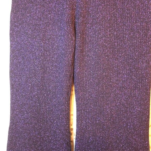 JOOSTRICOT Sparkly Metallic Thread Knit Flare Hippie/70's Pants Feminine Size S - Picture 12 of 15